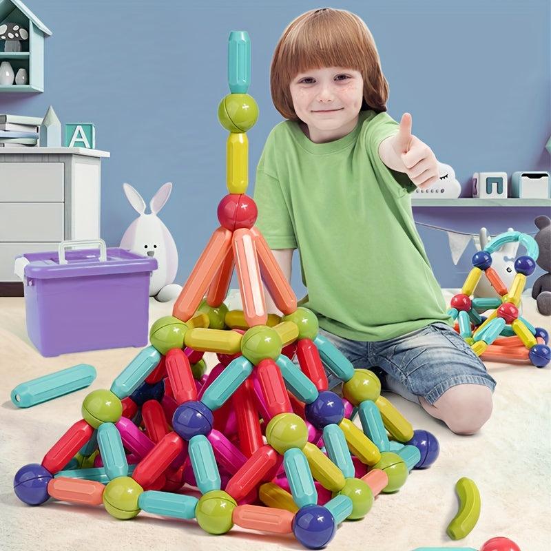 Children's Magnetic Building Blocks Large Particle Magnet Set