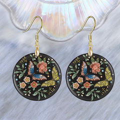 Flower & Butterfly Acrylic Earrings - Party Gift