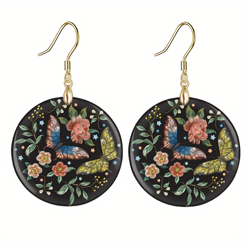 Flower & Butterfly Acrylic Earrings - Party Gift