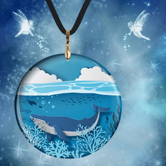 Dolphin And Whale Pendant Necklace For Family Party Gift