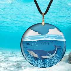 Dolphin And Whale Pendant Necklace For Family Party Gift