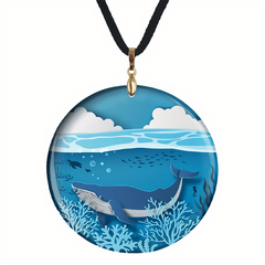 Dolphin And Whale Pendant Necklace For Family Party Gift