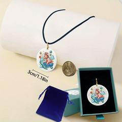 Sea Turtle And Bunny Pendant Necklace Adjustable Chain Necklace
