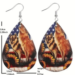 Creative PU Leather Earrings Toy Anniversary Christmas Gift