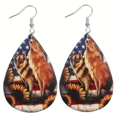 Creative PU Leather Earrings Toy Anniversary Christmas Gift