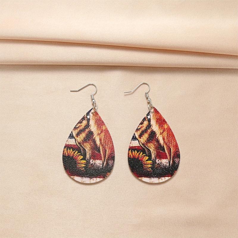 Creative PU Leather Earrings Toy Anniversary Christmas Gift