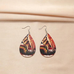 Creative PU Leather Earrings Toy Anniversary Christmas Gift