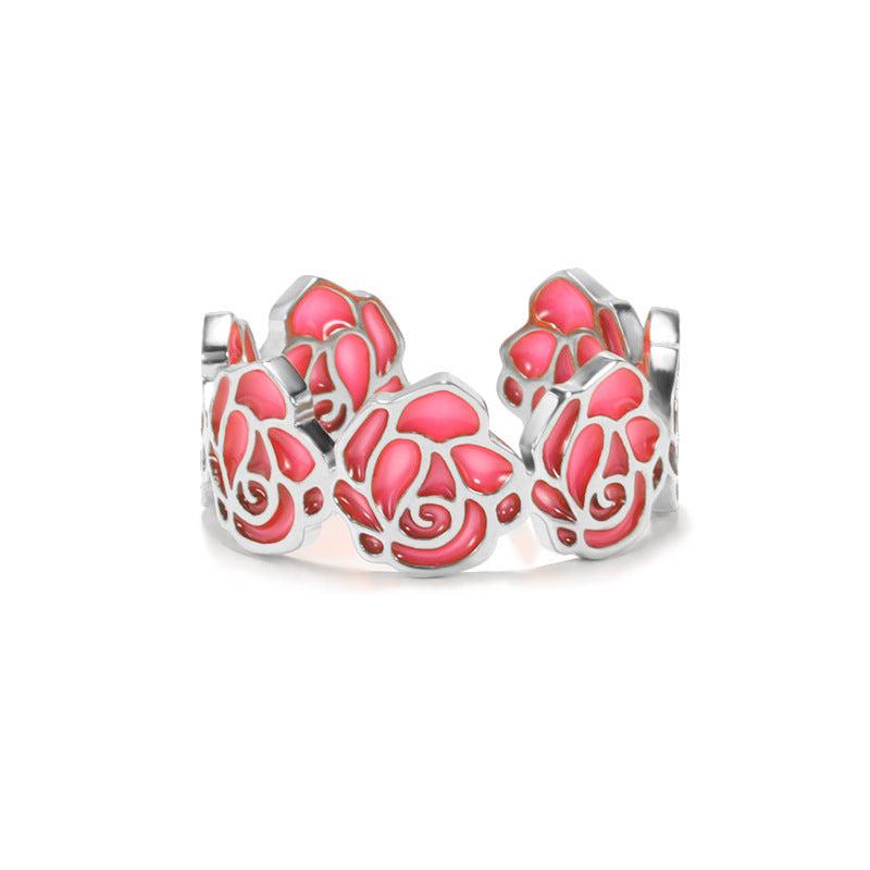Unique Flower Glow Ring Jewelry Gift