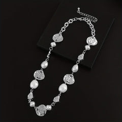Golden Irregular Metal Chain Choker Necklace