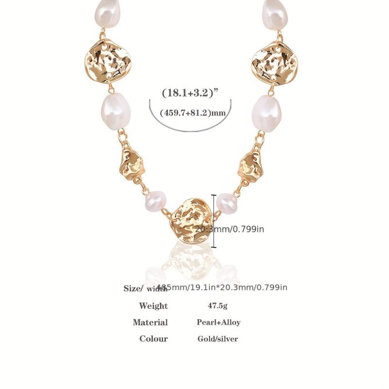 Golden Irregular Metal Chain Choker Necklace