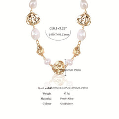 Golden Irregular Metal Chain Choker Necklace