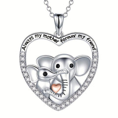 Elephant Heart Pendant Necklace Elephant Heart Pendant Women Jewelry Necklace