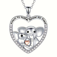 Elephant Heart Pendant Necklace Elephant Heart Pendant Women Jewelry Necklace