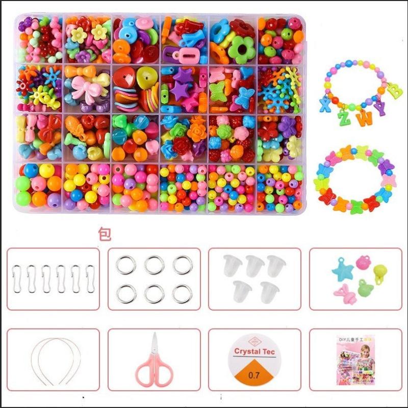 Kids Beaded Girls DIY Jewelry Educational Toy Bracelet Necklace Kit