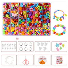 Kids Beaded Girls DIY Jewelry Educational Toy Bracelet Necklace Kit