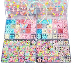 Kids Beaded Girls DIY Jewelry Educational Toy Bracelet Necklace Kit