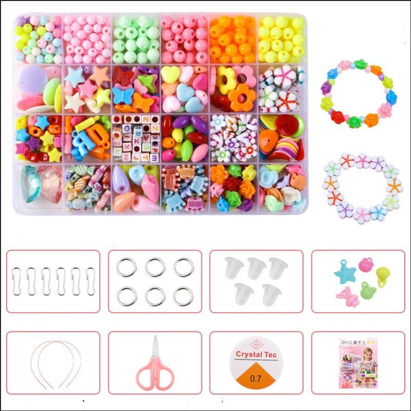 Kids Beaded Girls DIY Jewelry Educational Toy Bracelet Necklace Kit