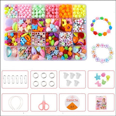 Kids Beaded Girls DIY Jewelry Educational Toy Bracelet Necklace Kit