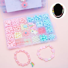 Kids Beaded Girls DIY Jewelry Educational Toy Bracelet Necklace Kit