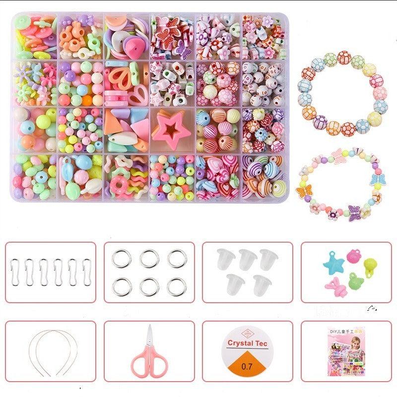 Kids Beaded Girls DIY Jewelry Educational Toy Bracelet Necklace Kit