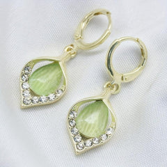 Opal Earrings Water Drop Shape Gems Earrings Jewelry