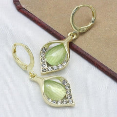 Opal Earrings Water Drop Shape Gems Earrings Jewelry
