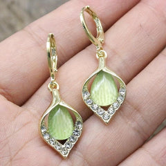 Opal Earrings Water Drop Shape Gems Earrings Jewelry