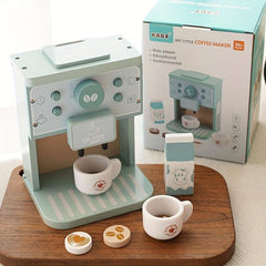 Kids Play House Wooden Toy Coffee Machine