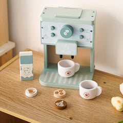 Kids Play House Wooden Toy Coffee Machine