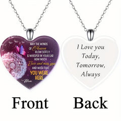 Love Crystal Pendant Necklace Dream Butterfly English Pendant Necklace Toy Gift
