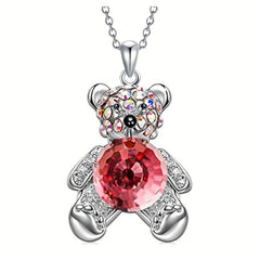 Crystal Bear Necklace Pendant Anniversary Gift