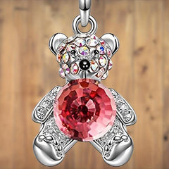 Crystal Bear Necklace Pendant Anniversary Gift