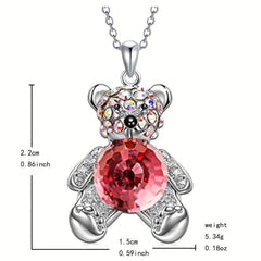 Crystal Bear Necklace Pendant Anniversary Gift