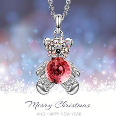 Crystal Bear Necklace Pendant Anniversary Gift