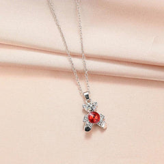 Crystal Bear Necklace Pendant Anniversary Gift