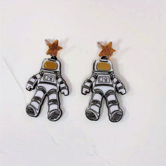 Acrylic Rocket Women's Earrings for Astronaut Star UFO
