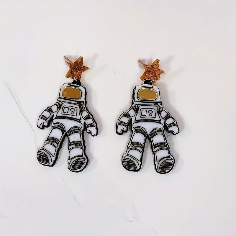 Acrylic Rocket Women's Earrings for Astronaut Star UFO