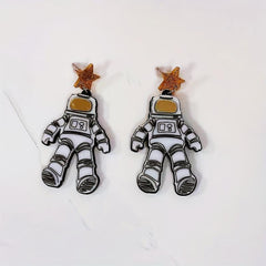 Acrylic Rocket Women's Earrings for Astronaut Star UFO