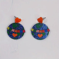 Acrylic Rocket Women's Earrings for Astronaut Star UFO