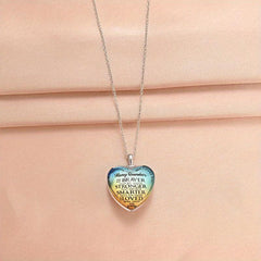 Crystal Pendant Alphabet Necklace English Birthday Gift