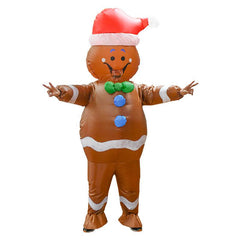 Gingerbread Man Inflatable Clothes Christmas Party Funny Costume