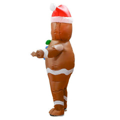 Gingerbread Man Inflatable Clothes Christmas Party Funny Costume
