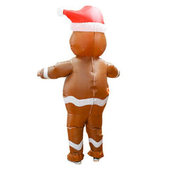 Gingerbread Man Inflatable Clothes Christmas Party Funny Costume
