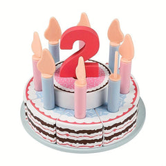 Wooden Birthday Cake Kitchen Toy Boys Girls Play House Parent-child Interactive