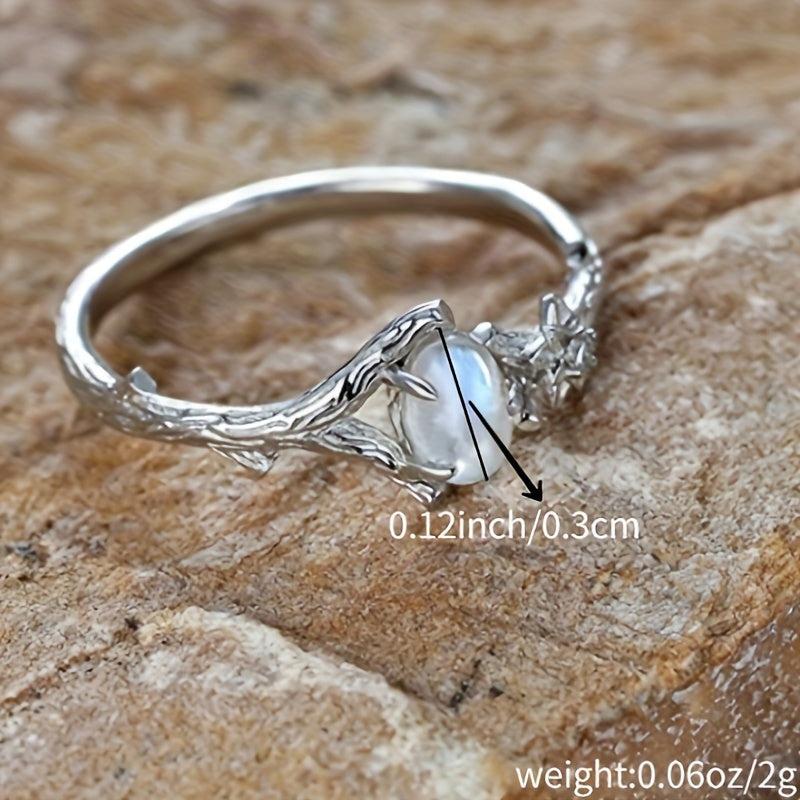 Moonstone Ring Ladies Engagement Ring Christmas Ring Ladies Jewelry