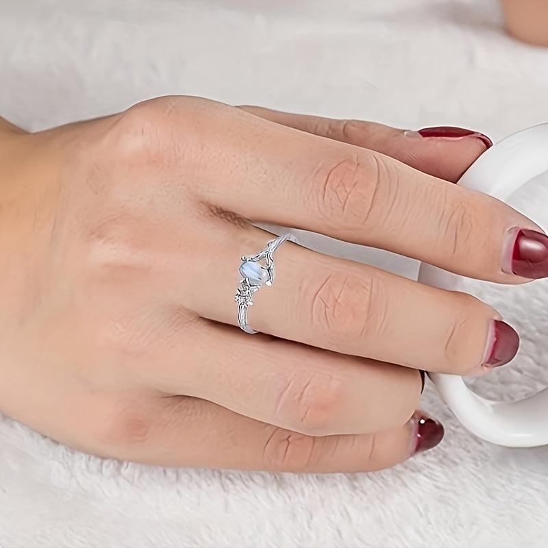 Moonstone Ring Ladies Engagement Ring Christmas Ring Ladies Jewelry