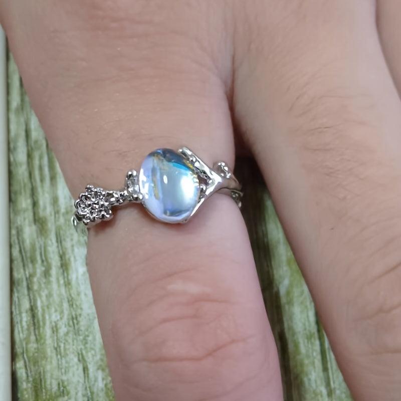 Moonstone Ring Ladies Engagement Ring Christmas Ring Ladies Jewelry