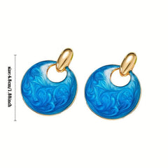 Geometric Irregular Retro Earrings For Women Girls