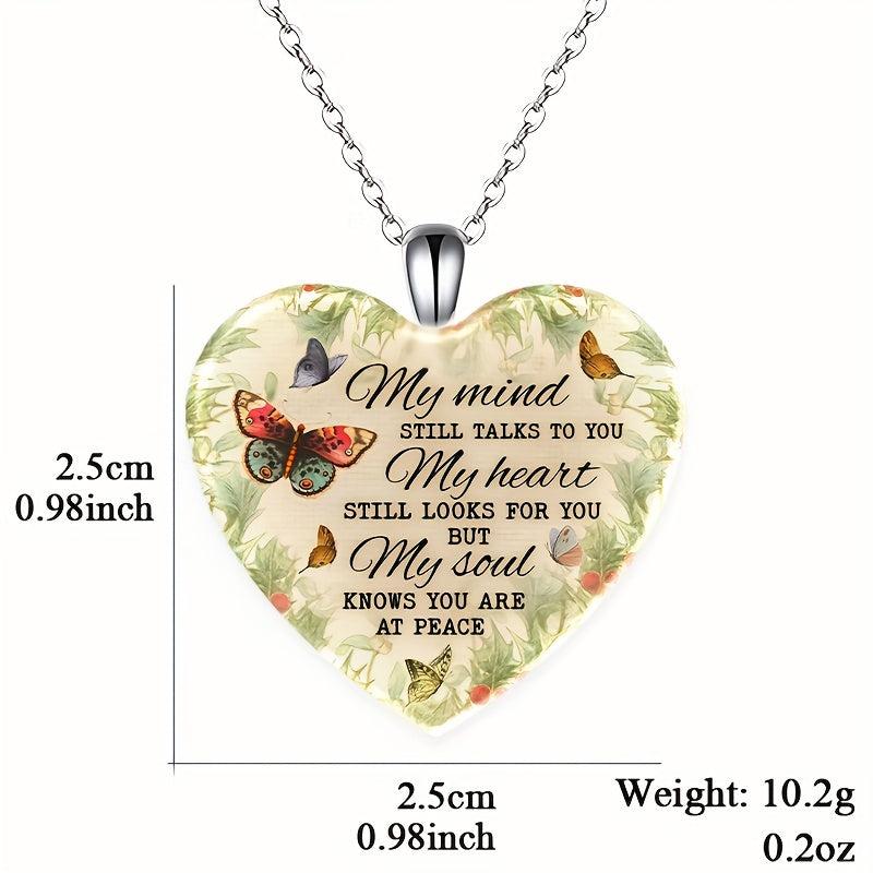 Crystal Pendant Necklace Butterfly English Birthday Gift