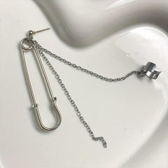 Girl Pin Ear Studs Chain Ear Bone Clip Long Style Earrings